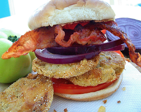 Fried Green Tomato Bacon Sandwich